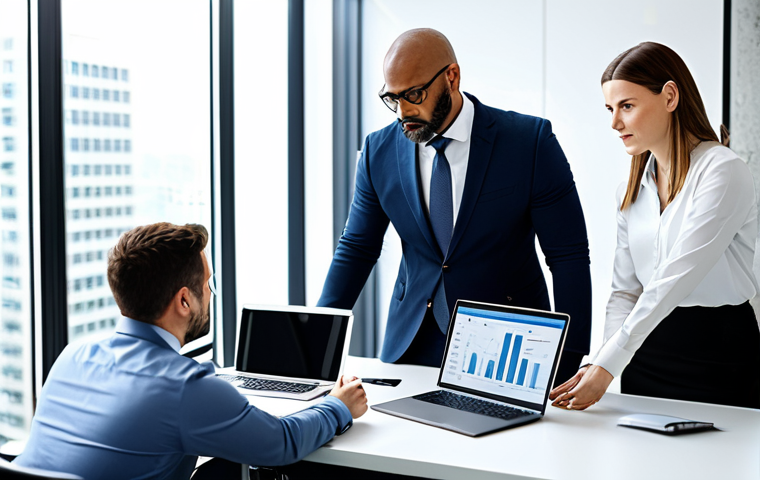 **

"A diverse team of insurance professionals collaborating in a modern office. They are reviewing data analytics dashboards and discussing new product development ideas. Focus on innovation, technology, and customer-centricity. Everyone is fully clothed in professional attire. Safe for work, appropriate content, professional, perfect anatomy, natural proportions, high quality."

**