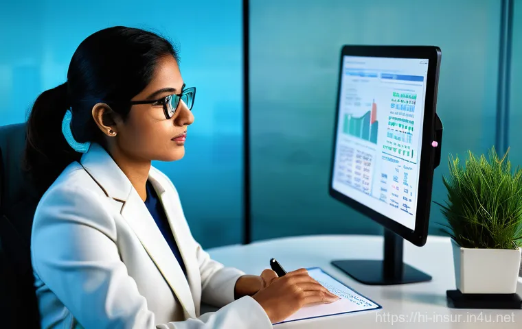 보험계리사와 재보험 활용법 - **Prompt: The Insightful Actuary: Navigating Data and Future Trends**
    A highly skilled and focus...