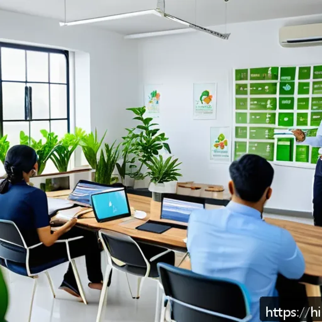보험계리사와 보험사 인사 정책 - A modern insurance company office scene showing diverse employees engaging in a mental health worksh...
