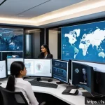 보험계리사와 보험료 민감도 분석 - A modern insurance office environment showing a diverse team of professionals collaborating intensel...